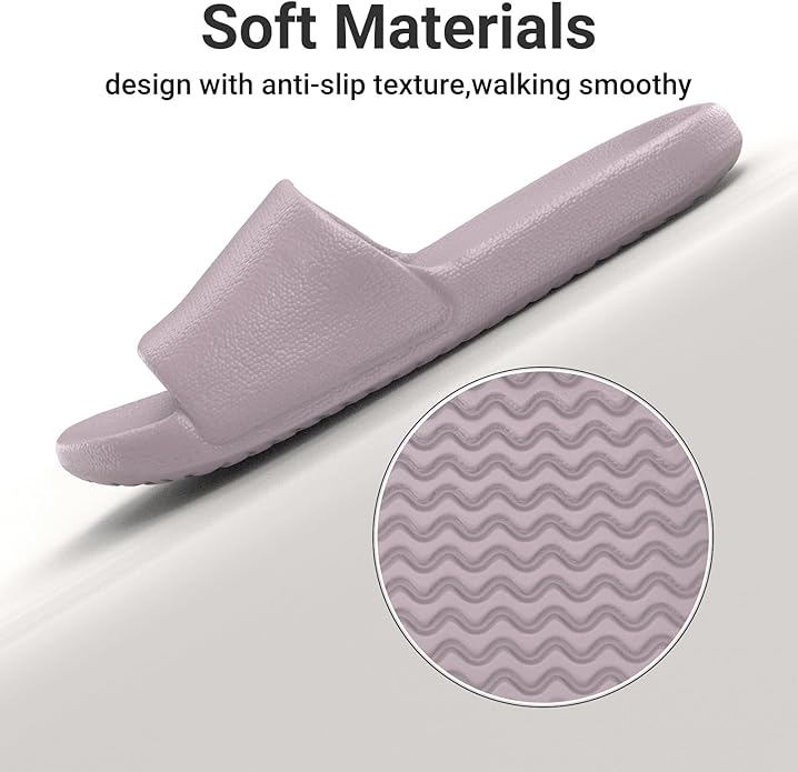 Shower Shoes for Women & Men - Non-Slip House Slippers - Cloud Comfort Slides - Quick-Dry, Arch Support - Perfect for Bathroom, Beach, Pool, Travel