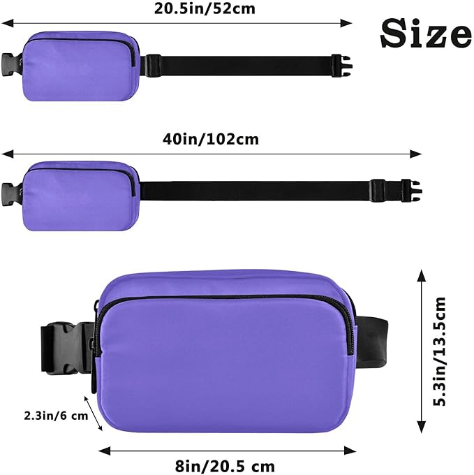 Fanny Pack for Women Men Water Resistant Fashion Waist Packs with Adjustable Strap Belt Bag for Travel Workout Jogging Hiking Medium Slateblue