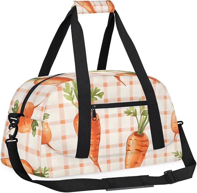 Vegetables Carrots Kids-Duffel-Bags Gymnastics Dance Bag Carry-On Overnight Travel Gym Lightweight Dance Sports Bags For Girls Boys Kids，