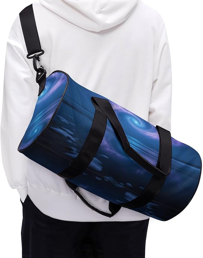 Sports Gym Bag for Women Men Travel Duffel Bag Tote Weekender Bag Mirror Sea Star Vortex Carry on Overnight Bag for Travel Swimming Fitness Workout Sports Duffle Bag