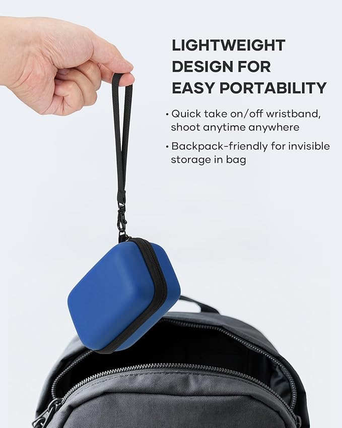 Camera EVA Case Compatible for KODAK PIXPRO FZ45-BK/FZ55, CAMKORY DC403, STUOGYUM DC402-AF, Dual-Layer Protection with SD Card Slots & Mesh Pocket, Blue