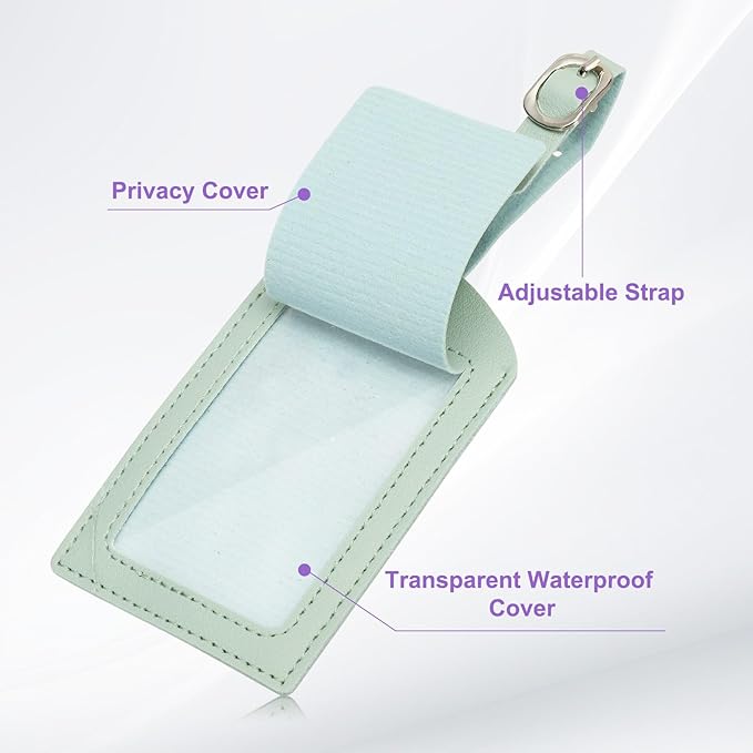 PATIKIL Passport Holder for Travel, Initial Passport Cover and Luggage Tag Set with Alphabet Chenille Letter Patch Travel Wallet Bag Suitcase Identifier for Women Family Travel Green S