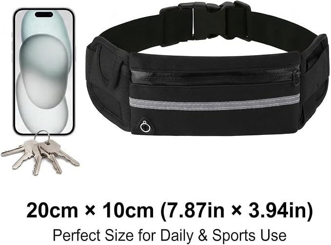 Anti-Theft Invisible Waist Bag, Multifunctional Outdoor Sports Waist Bag with Water Bottle Strap Travel Money Belt Under Clothes, Discreet Under Clothing Security Pouch for Running Men Women (Green)