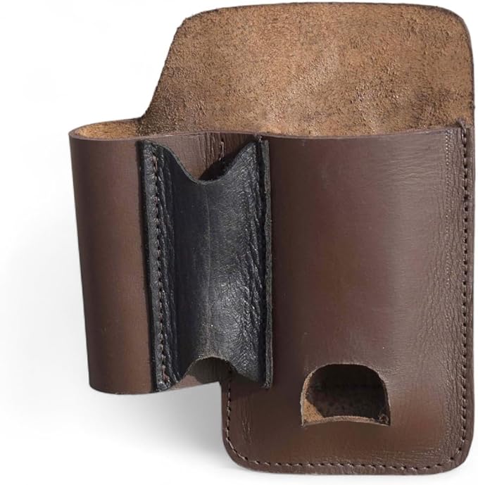 Leather Multitool Sheath with Belt Clip - Multitool Holster for Belt - EDC Belt Organizer Fits, Flashlight, Pen - Leather Pouch - Holder