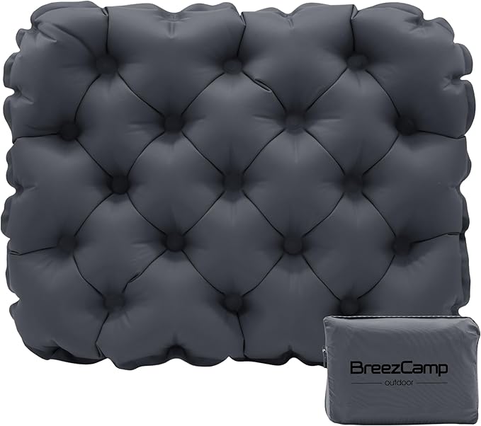 Inflatable Seat Cushion, Lightweight Stadium Seat Pad, Travel Air seat Cushion Anti-Slip for Airplane, Hiking, Climbing, Home and Camping,Black