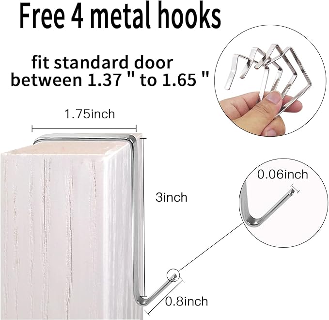 Clear Crystal 1 Pack 35 Pockets Large Hanging Shoe Organizer Over The Door Shoe Rack for Closet Door Storage Shoe Holder Hanger, 4Hooks, grey