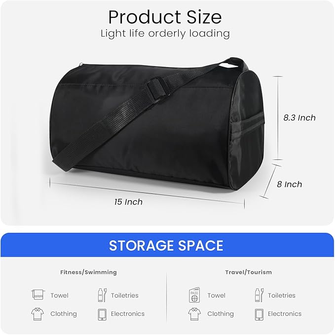 C&F BOGMOST Small Gym Bag for Women & Men,Small Lightweight Duffel Bag Carry On Bags Mini Duffel Travel Bag Waterproof Sports Bags for Workout/Sport/Travel, Grass Green