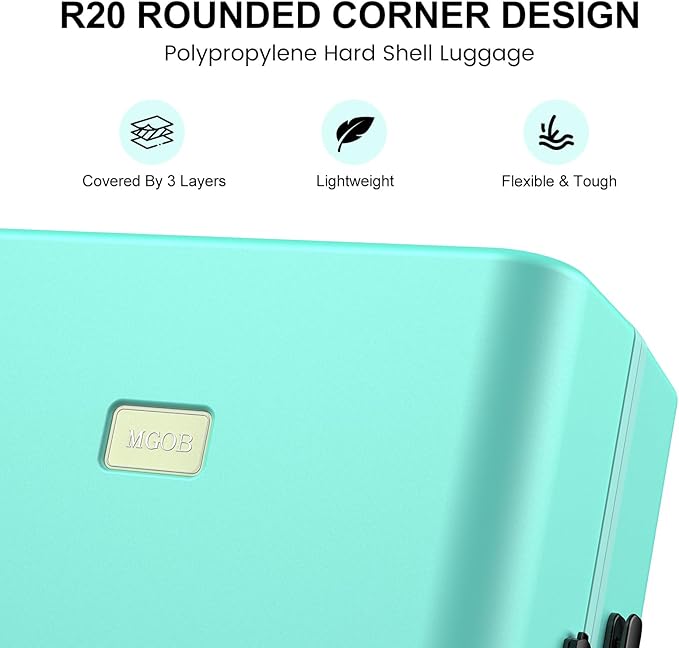 20 Inch Carry-on Luggage Zipperless for Women, Hardside Rolling Suitcase with Spinner Wheels & TSA Lock,PC Lightweight Carry on Luggage Airline Approved 22x14x9 Hard Case
