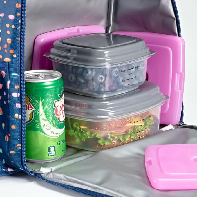 Cool Coolers by Fit + Fresh, Reusable & Long-Lasting Slim Ice Packs, Cold Packs for Cooler, Flat ice Packs for lunchbags. Cooler Accessories for Lunchboxes, Camping, Beach,Lunch, & Work, 12PK, Purple