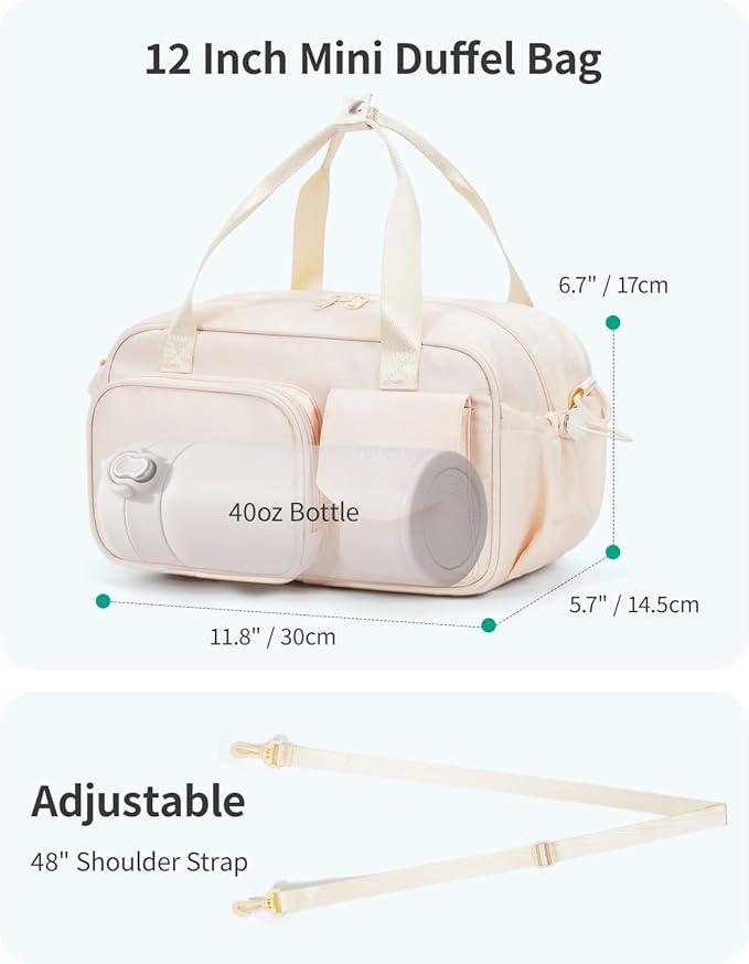 Ceneda Gym Bag Lightweight Multi-Pocket Travel Tote for Yoga