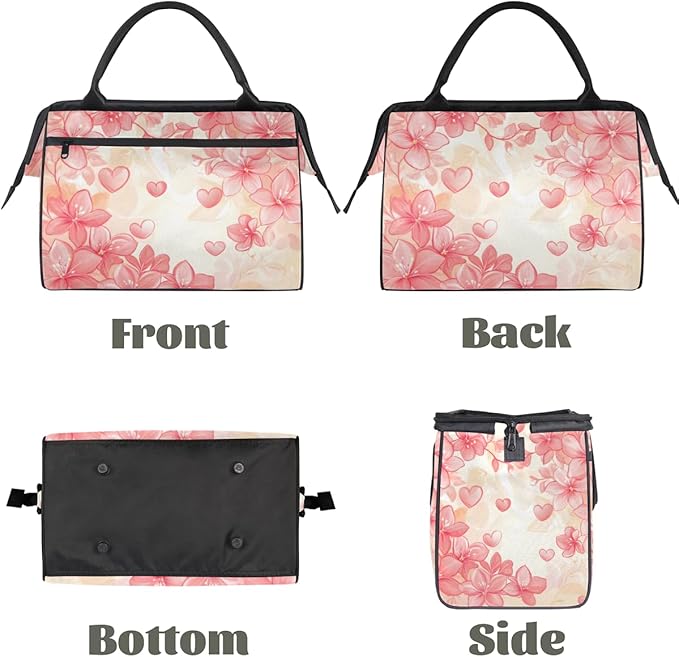 Peach Blossom Design Overnight Weekender Bag for Women Men Travel Duffel Bags Waterproof Luggage Carry on Sports Yoga Gym Bag