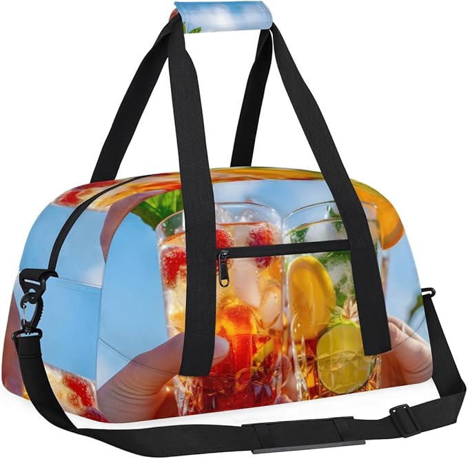 Drinks Kids-Duffel-Bags Gymnastics Dance Bag Carry-On Overnight Travel Gym Lightweight Dance Sports Bags For Girls Boys Kids，