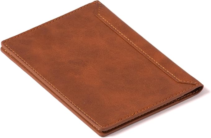 Eccolo Passport Cover Case - Premium Faux Leather, Compass Design, 5.5x4 inches, Lightweight Travel Essential with Boarding Pass Holder Flap - Chic & Stylish Gift for Travelers