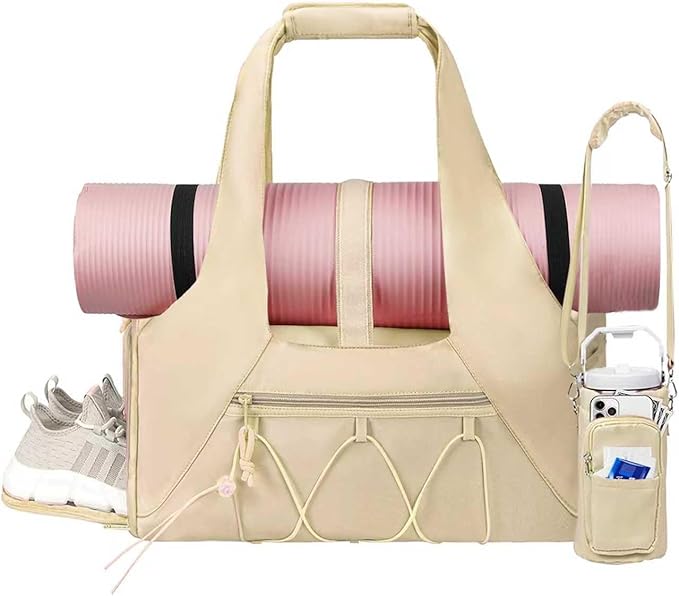 Gym Bag for Women & Men Duffle Bag with Shoes Compartment and Wet Compartment - Ideal for Travel, Gym, Sports, Duffel, Weekender, Dance