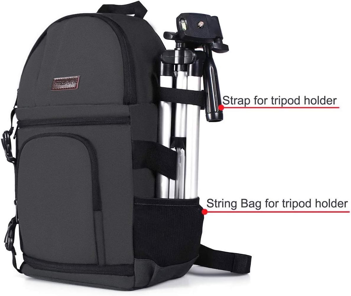 MOSISO Camera Sling Bag, DSLR/SLR/Mirrorless Camera Backpack Case Shockproof Photography Backpack with Tripod Holder & Removable Modular Inserts Compatible with Canon/Nikon/Sony/Fuji