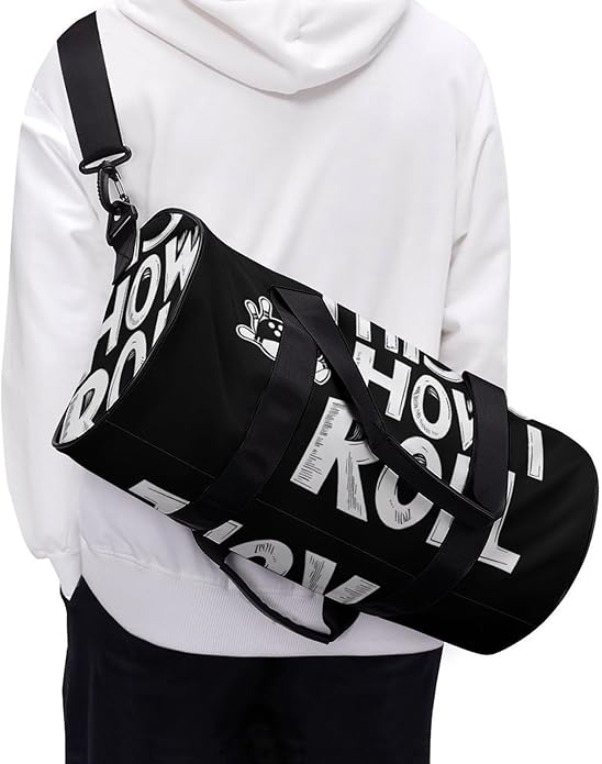 Bowling This Is How I Roll Mens Gym Bag for Women Sports Duffle Weekender Bags Travel Handbag Carry On
