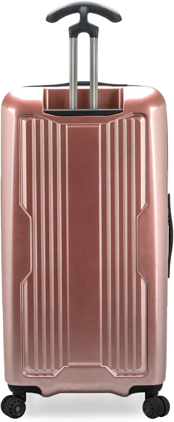 Traveler's Choice Ultimax II Polycarbonate Hardside Luggage with Spinner Wheels, Rose Pink, 31-Inch Large Trunk