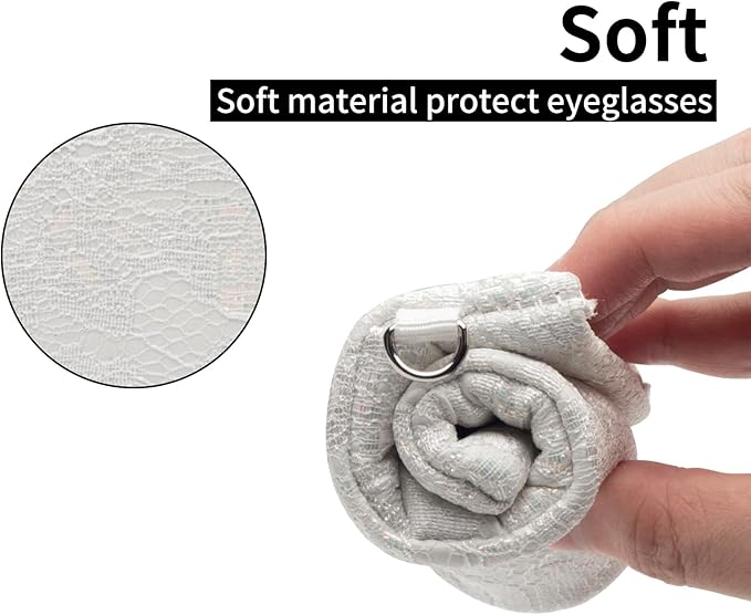 Face Shadow Double Glasses Case Soft Eyeglass Case For Women Men Squeeze Top Sunglasses Case With Cleaning Cloth