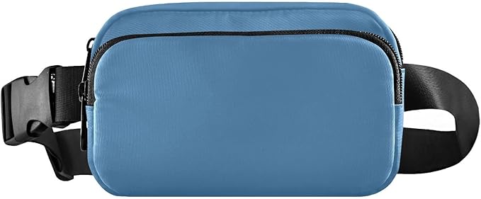 Fanny Pack for Women Men Water Resistant Fashion Waist Packs with Adjustable Strap Belt Bag for Travel Workout Jogging Hiking Steel Blue