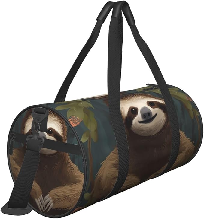 Travel Duffel Bag Lightweight Carry On Weekender Overnight Bags Sloth Sports Tote Gym Backpack with Adjustable Strap Hospital Bags Foldable Luggage Bag for Women Men