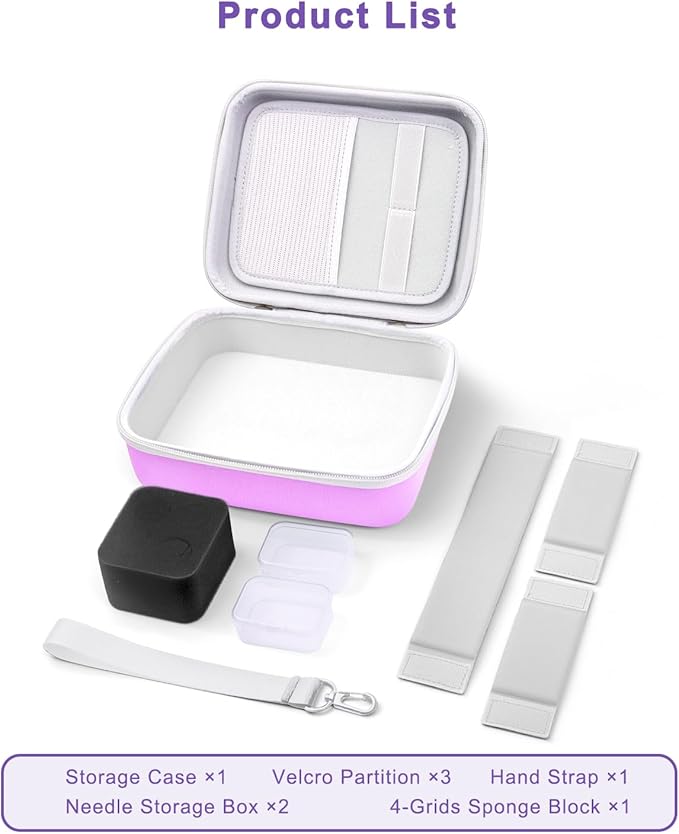 Krypthos Diabetic Supplies Travel Case, Portable Diabetes Organizer for Glucose Meter, Blood Sugar Test Strips Kit, Insulin Pens, Vials, Syringes, Lancing Device More with Adjustable Dividers (Violet)