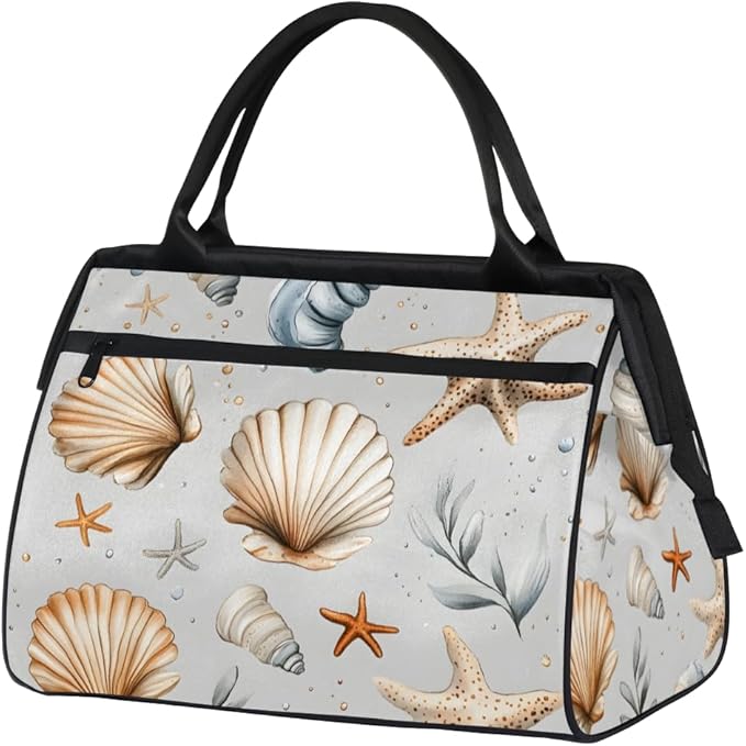 Summer Ocean Theme Overnight Weekender Bag for Women Men Travel Duffel Bags Waterproof Luggage Carry on Sports Yoga Gym Bag