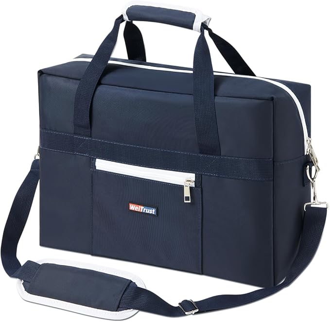 Gym Bag for Women Men, Water-Resistant Duffle Bag for Travel Sports, Lightweight Carry On Bag with Handles and Detachable Shoulder Strap (Blue)