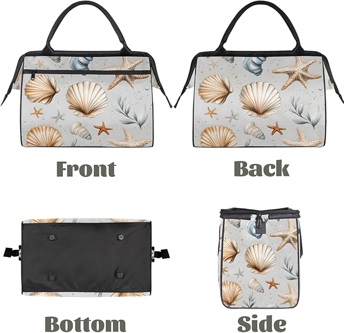 Summer Ocean Theme Overnight Weekender Bag for Women Men Travel Duffel Bags Waterproof Luggage Carry on Sports Yoga Gym Bag