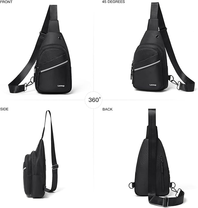 Sling Bag For Women Faux Leather Small Casual Daypack Backpack Fanny Pack Crossbody Chest Bags Purse