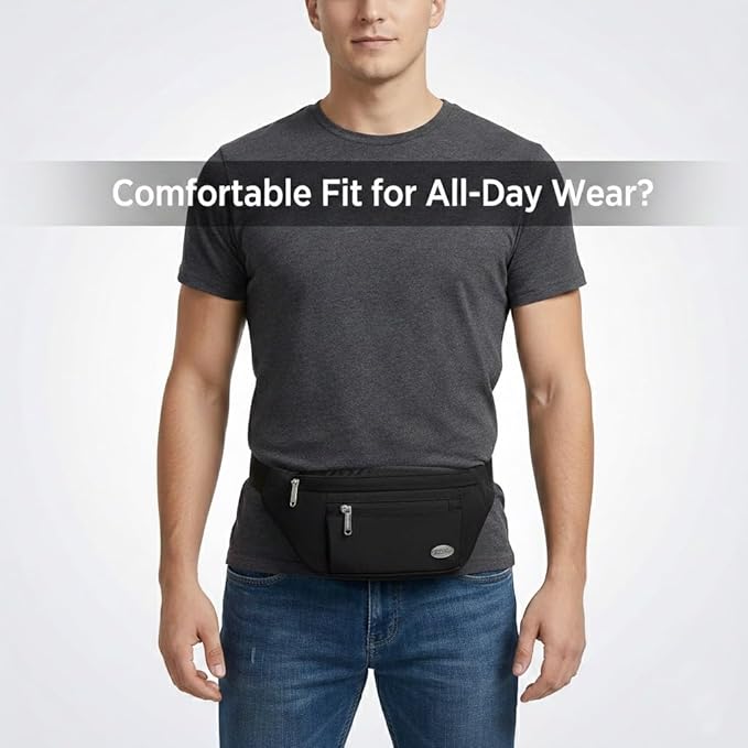 Entchin Fanny Pack for Women Men,Crossbody Belt Bag with 4-Zipper Pockets,Adjustable Waist Bag Pack,One of the Most Popular Travel Essential Gifts for Walking,Traveling,Cycling