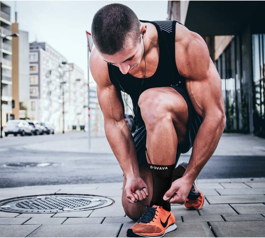 DOVAVA Dri-tech Compression Crew Socks (4/6 Pairs), Comfort Boost Circulation