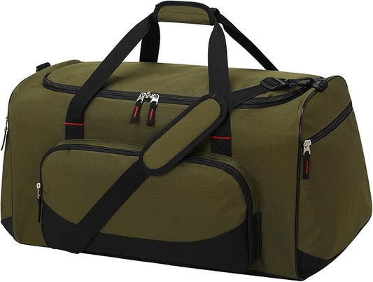 55L Large Sports Duffle Bag for Men - 22 Inch Heavy Duty Gym Duffel Bag (Olive Green)