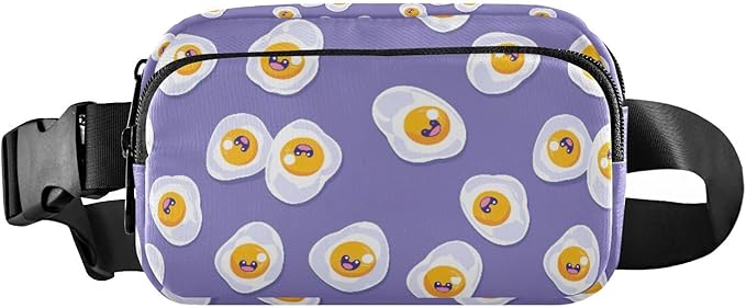 Kawaii Fried Eggs Fanny Pack for Women Men Water Resistant Fashion Waist Packs with Adjustable Strap Belt Bag for Travel Workout Jogging Hiking 21219092