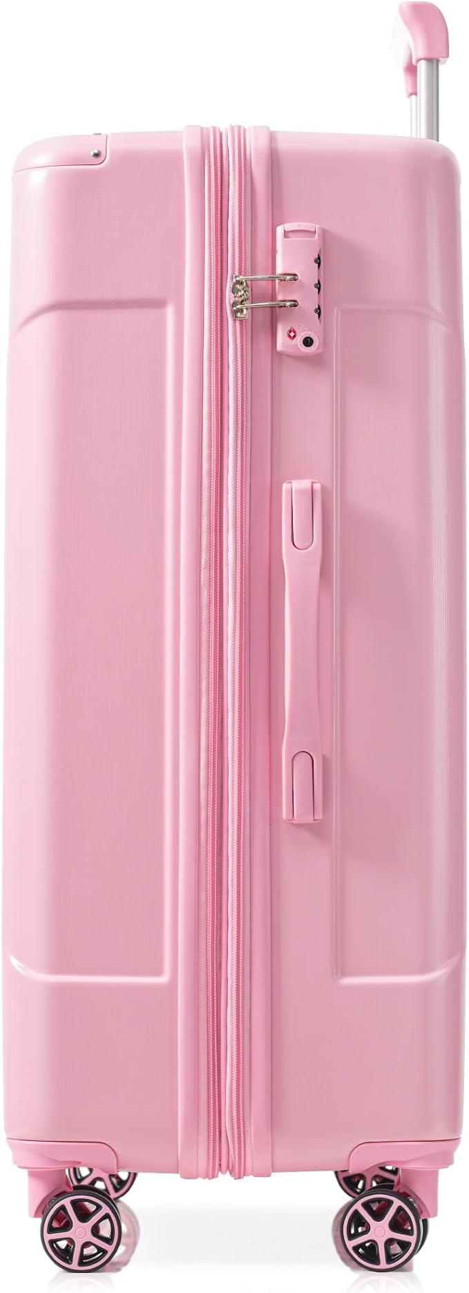 28 Inch Large Checked Luggage Hardside Suitcase with Spinner Wheels, Pink Lightweight Expandable Hard Shell ABS Suitcases with TSA Lock, Large Travel Luggage for Women, Men