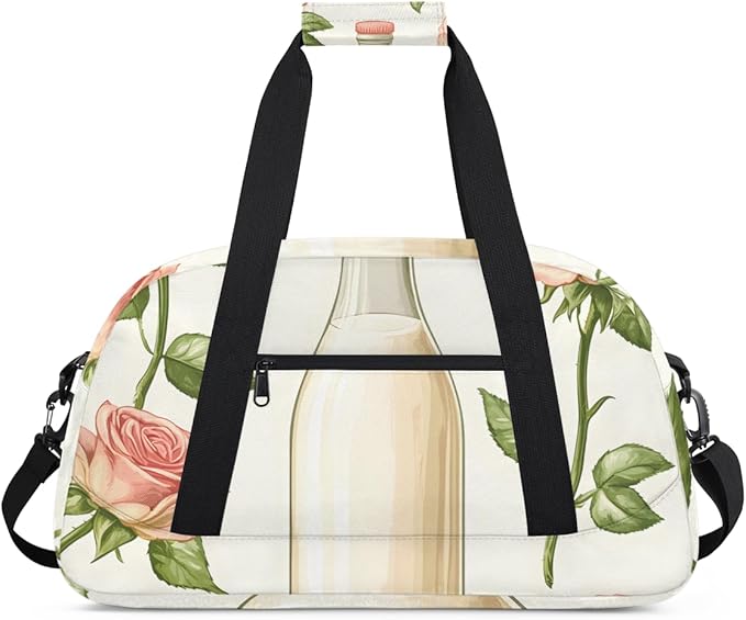 Rose Milk Kids-Duffel-Bags Gymnastics Dance Bag Carry-On Overnight Travel Gym Lightweight Dance Sports Bags For Girls Boys Kids，