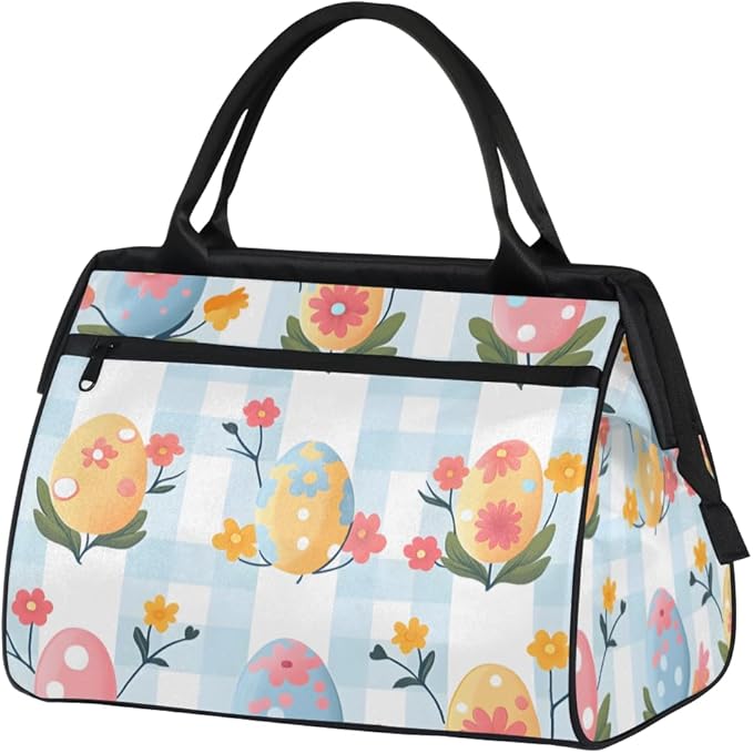 Eggs Easter Overnight Weekender Bag for Women Men Travel Duffel Bags Waterproof Luggage Carry on Sports Yoga Gym Bag