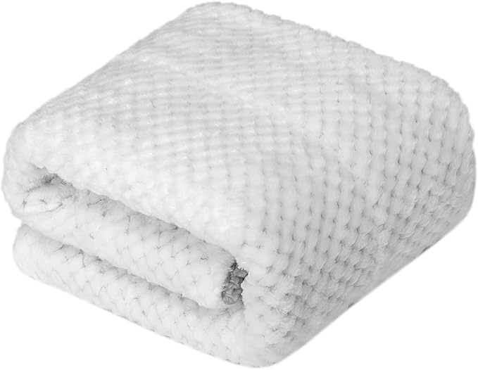 Fuzzy Sherpa Reversible Blanket for Baby, Soft Warm Cozy Coral Fleece Toddler, Infant or Newborn Reversible Blanket for Crib, Stroller, Travel, 30”×40”, Cream