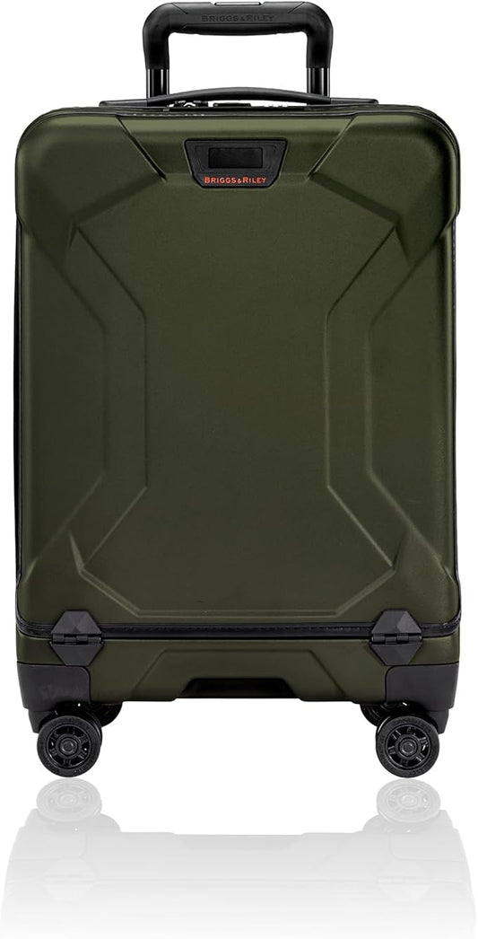 Briggs & Riley Domestic 22" Carry On Spinner - Luggage for Travel, Suitcases with Wheels, Hardside Rolling Bag for Men & Women, Self-Repairing Zipper - Torq Collection, Hunter Green