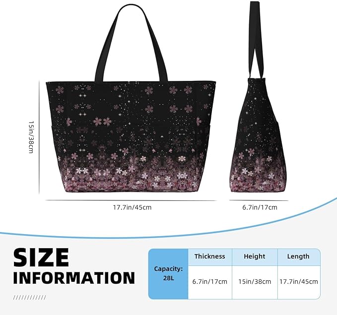 Large Beach Bag for Women Waterproof Foldable Travel Shoulder Tote Bag with Pocket for Weekender Pool Vacation