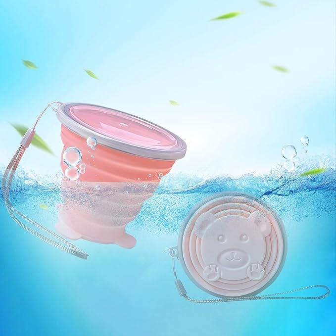 Collapsible Silicone Folding Cup - Lightweight Expandable Drinking Cup - Reusable Portable Mug For Travel, Camping, Hiking, Survival, Picnic, Beach, Holiday, Outdoor Sports