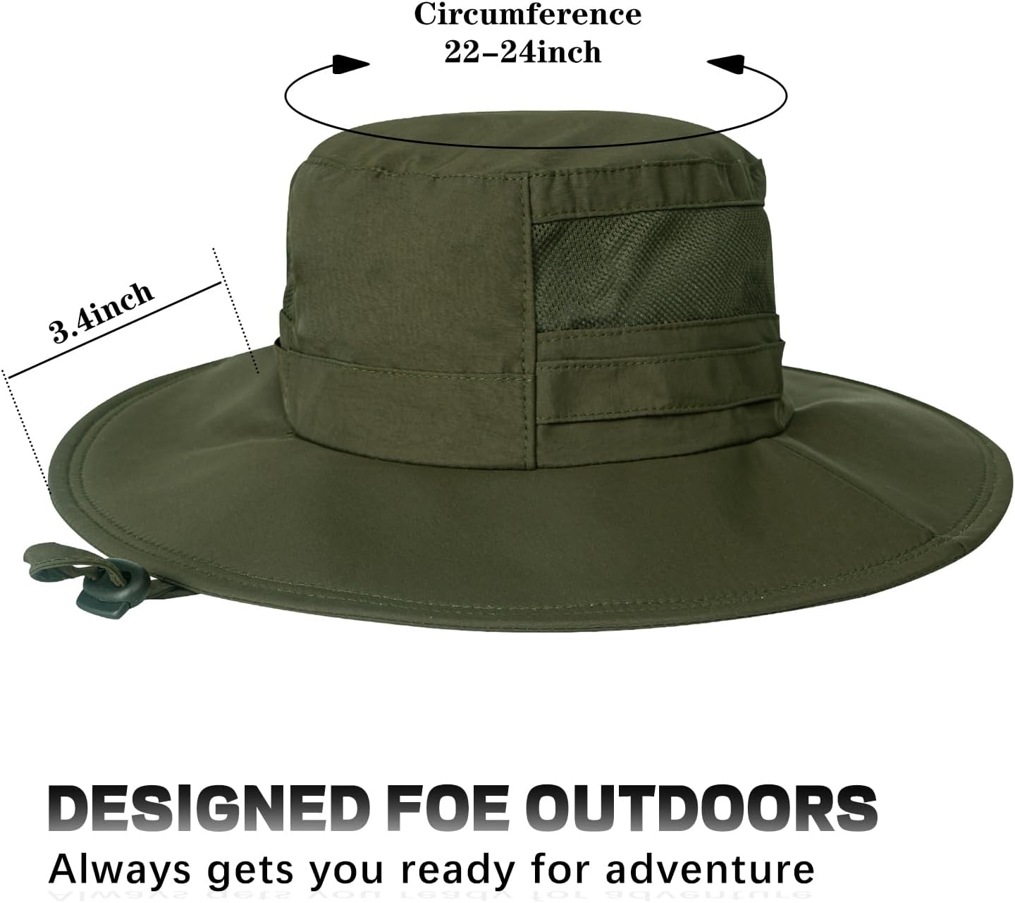 Sun Hat for Men/Women, UPF 50+ Fishing Hat,Waterproof Wide Brim Bucket Hat Foldable Boonie Hat for Hiking Garden Safari Beach