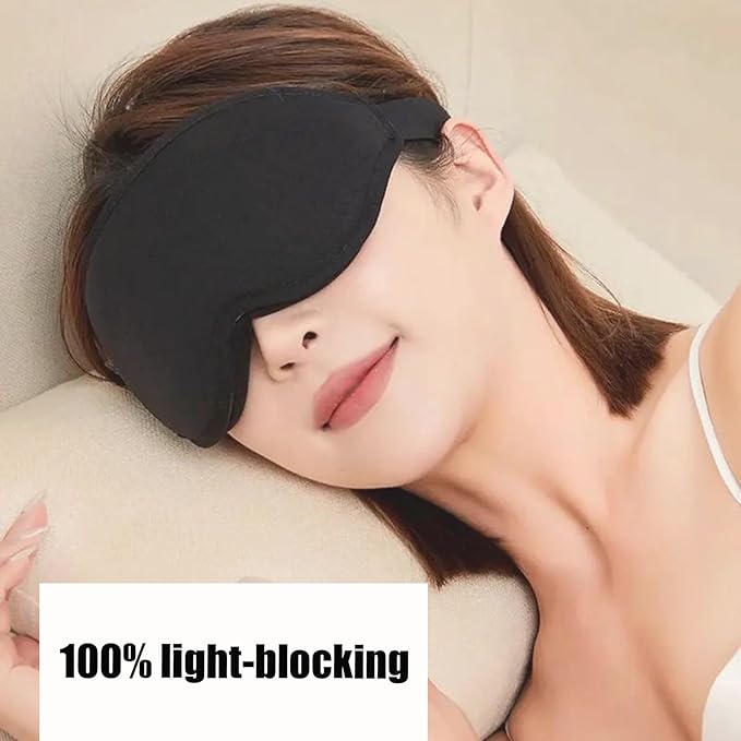Sleep Eye Mask for Men Women Sleeping Masks, Light Blocking 3D Deep Contoured Eye Shade Cover for Travel Yoga Nap