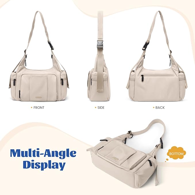 14L Puffer Diaper Bag Tote, Large Capacity Travel Diaper bags, Crossbody Hospital Bag for mom