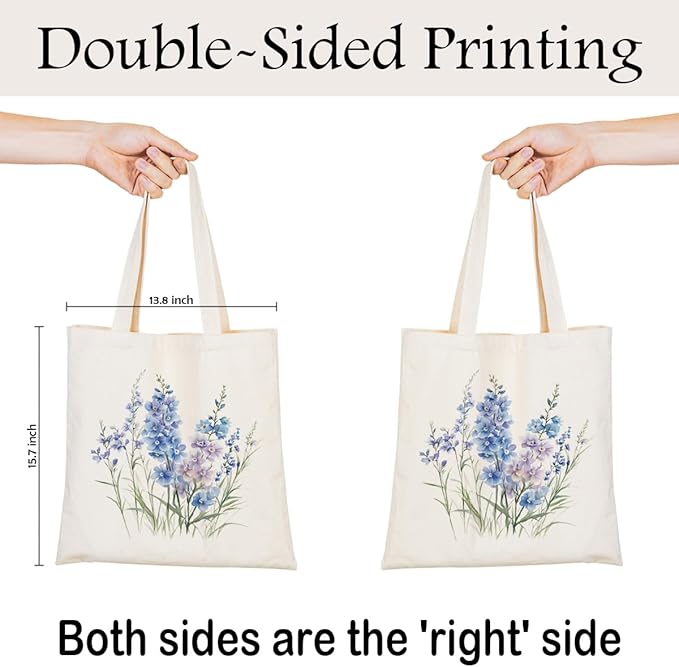 Canvas Tote Bag for Women, Vintage Print Handbag, Aesthetic Shopping Bag for Work Travel Beach, Everyday Shoulder Tote