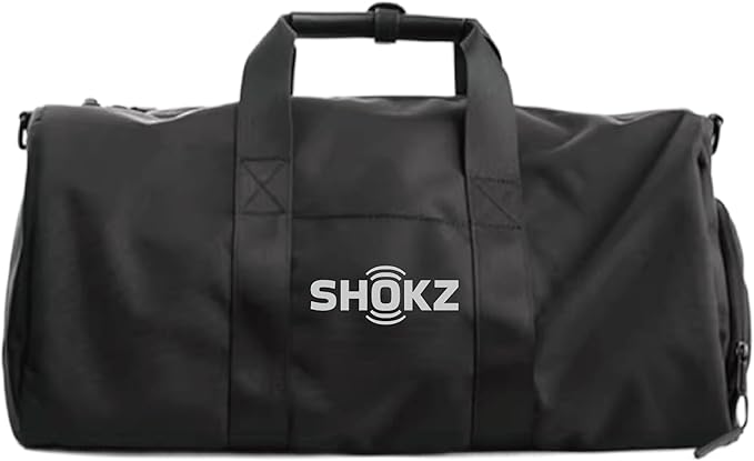 Shokz Gym Bag for Men & Women - Lightweight Athletic Bag for Sports, Workout & Travel, Black, One Size