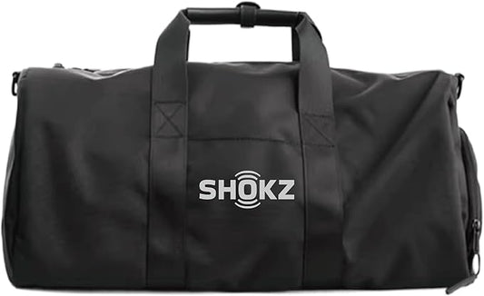 Shokz Gym Bag for Men & Women - Lightweight Athletic Bag for Sports, Workout & Travel, Black, One Size