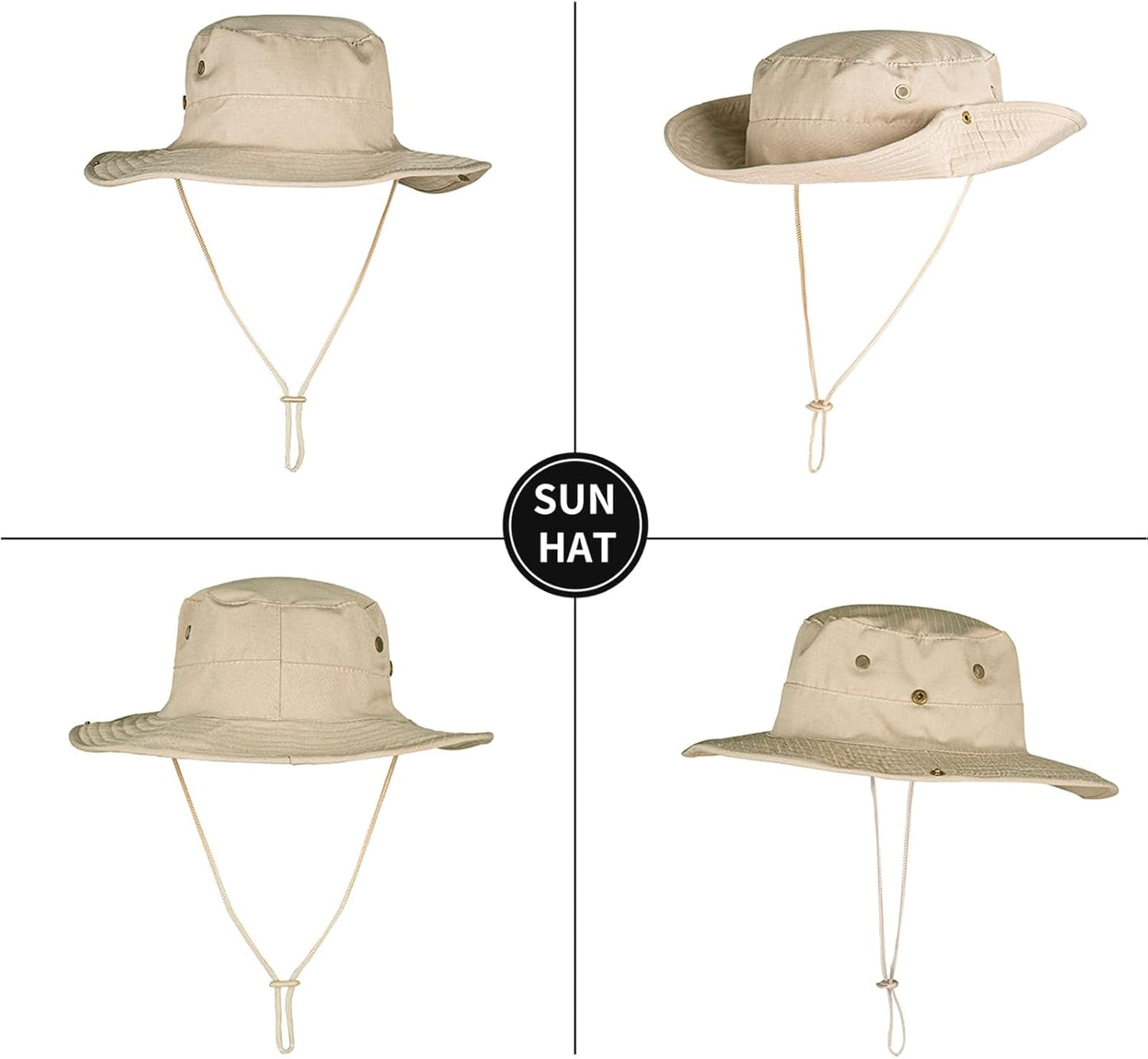 Sun Hats for Men Women Boonie Hat Foldable Fishing Hat UPF 50+ Bucket Hat for Fishing Hiking Garden Safari Beach