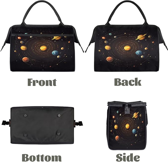 Gym Bag for Women Men, Solar System Sports Duffel Bags, Waterproof Travel Weekender Overnight Carry On Tote Bags for Travel Sports