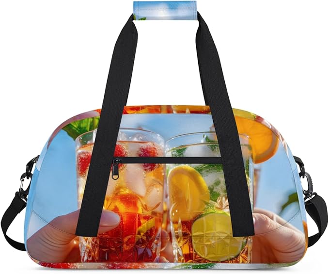 Drinks Kids-Duffel-Bags Gymnastics Dance Bag Carry-On Overnight Travel Gym Lightweight Dance Sports Bags For Girls Boys Kids，