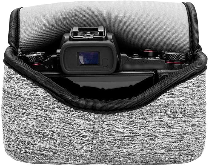 KIWIFOTOS Neoprene DSLR Camera Sleeve for Leica D-LUX 8 7 Fujifilm X30 X70 Sony ZV-E10 A6100 A6400 A6600 +16-50mm Lens Nikon COOLPIX P7800 Travel Camera Case Pouch